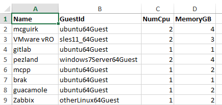 Excel Output